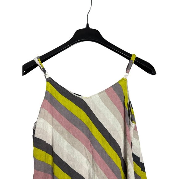 Torrid Semi Sheer Tank Top Size 2 (US 2X) Striped Multicolor Spaghetti Straps - Picture 5 of 8